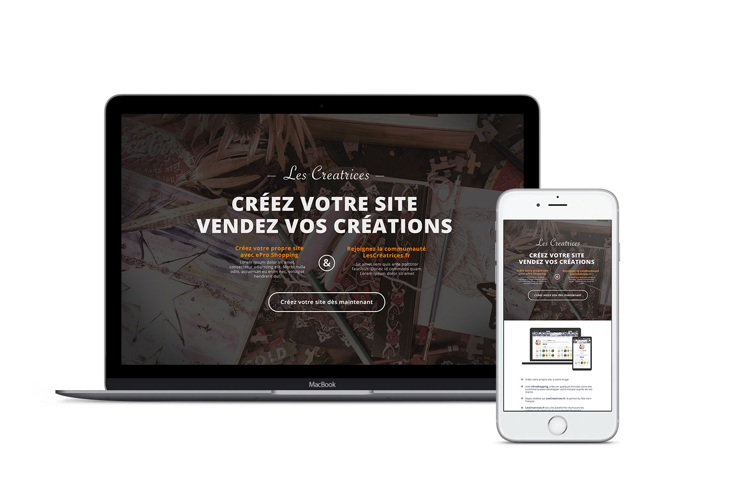 Identité visuelle et ergonomie du site-landing page